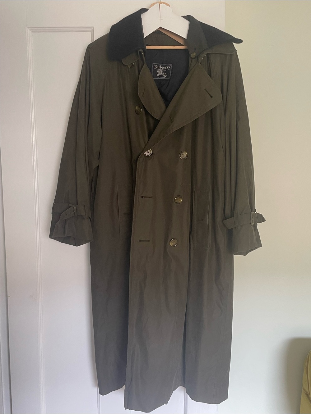 Burberry Long Olive Trench Coat